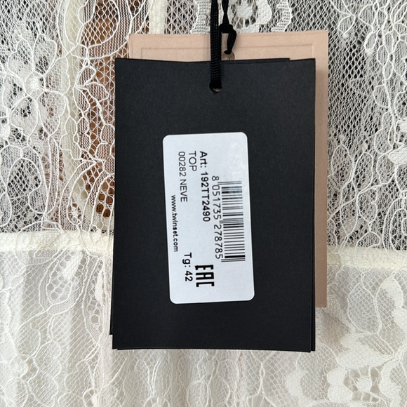 Twin-Set Milano lace top pleated dress tunic size S (42 European) 100% polyester - Picture 12 of 12